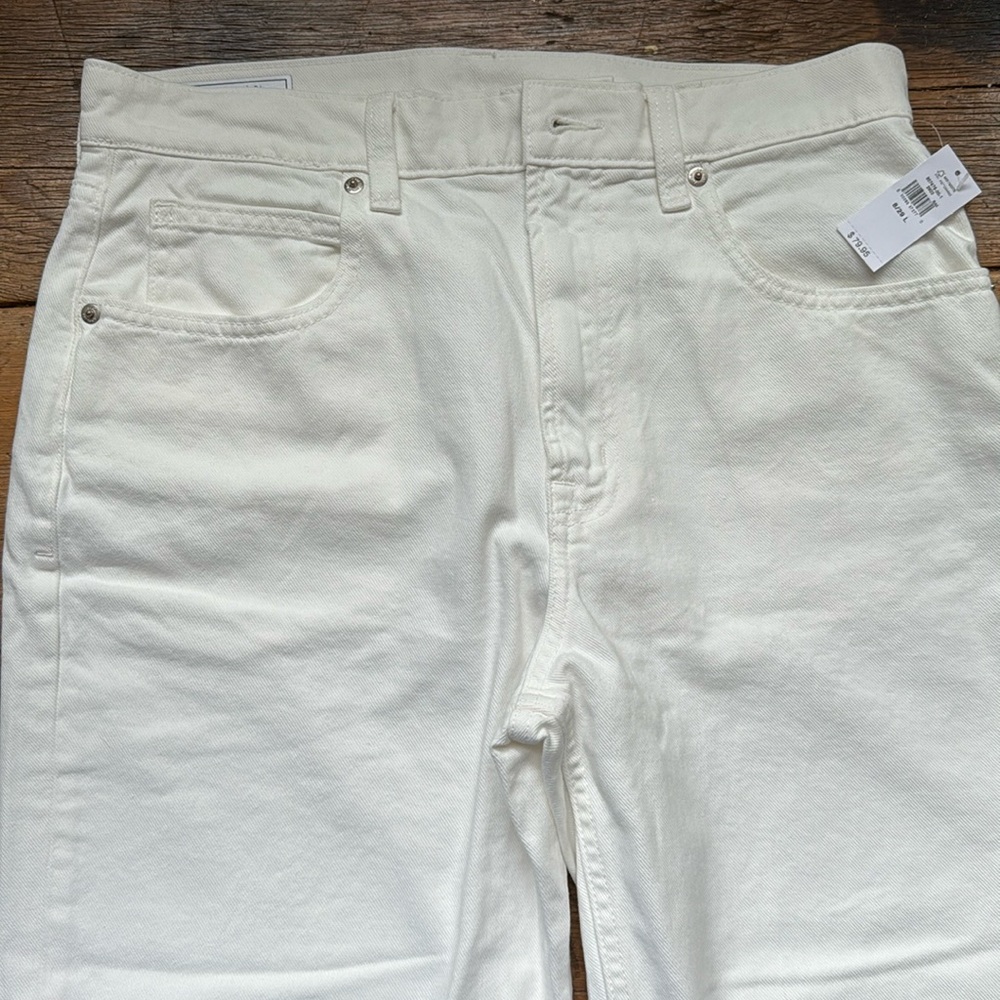 Gap NWT high rise barrel Jeans white 8/29 L